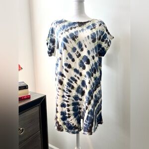 True Craft Blue and Black Tie-Dye Towel Romper